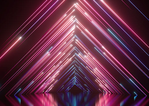 colorful neon tunnel