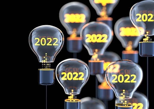 lightbulbs with 2022 in them
