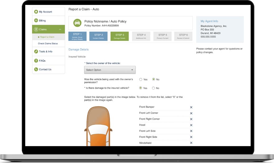 insurance screenshot