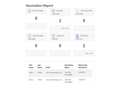 vaccination app screenshot vaccination dashboard