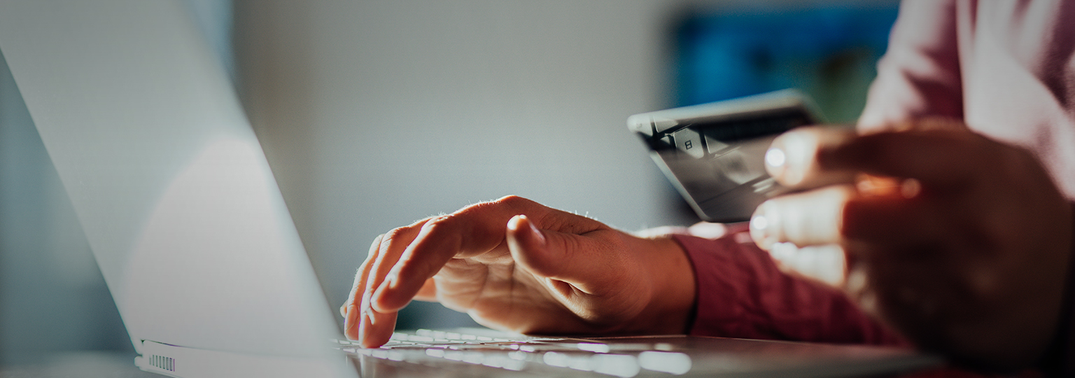 Using a credit card to pay online