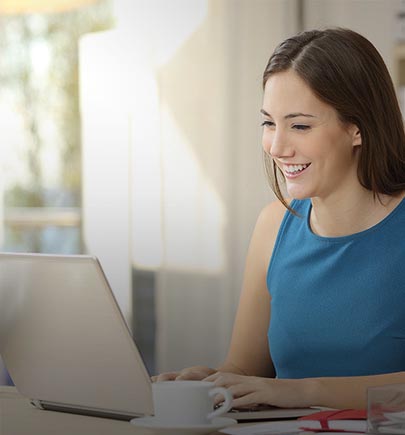 woman working on laptop